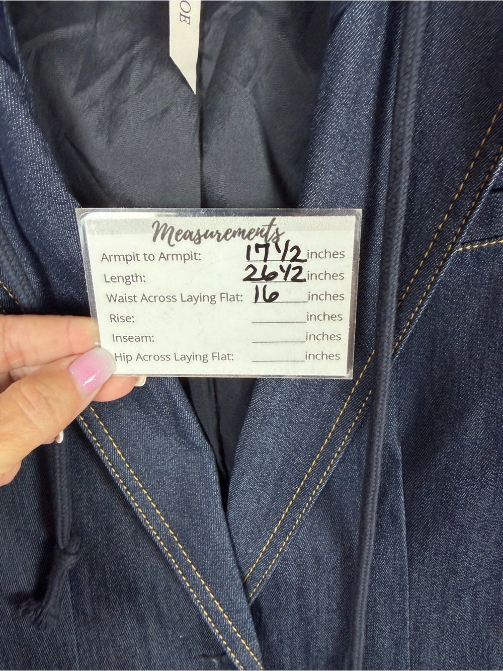 Cinq a Sept NWOT “Khloe” Women's Denim Mixed Media Indigo Jacket Size 2. - Picture 13 of 16